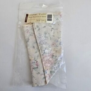 Longaberger 2004 Horizon of Hope Spring Floral Basket Liner Cream Pink Blue NEW